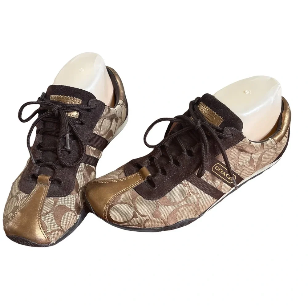 Coach Jayme Brown CC Print Sneakers Size: 8‎